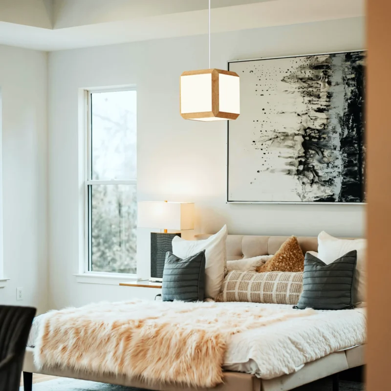 Abat-jour, luminaire en suspension, modèle Keremma pour décoration intérieure de qualité. Artisanat d'art pour l'éclairage domestique.