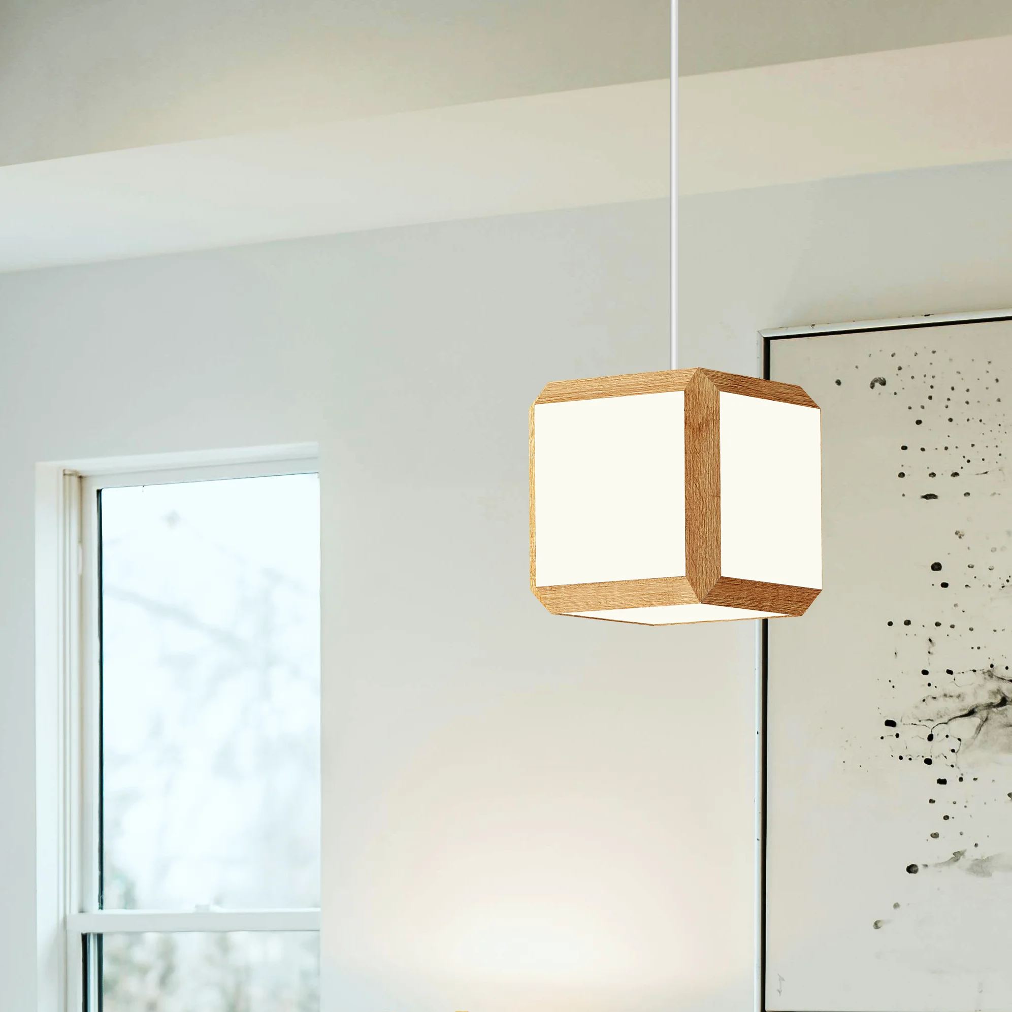 Abat-jour, luminaire en suspension, modèle Keremma pour décoration intérieure de qualité. Artisanat d'art pour l'éclairage domestique.