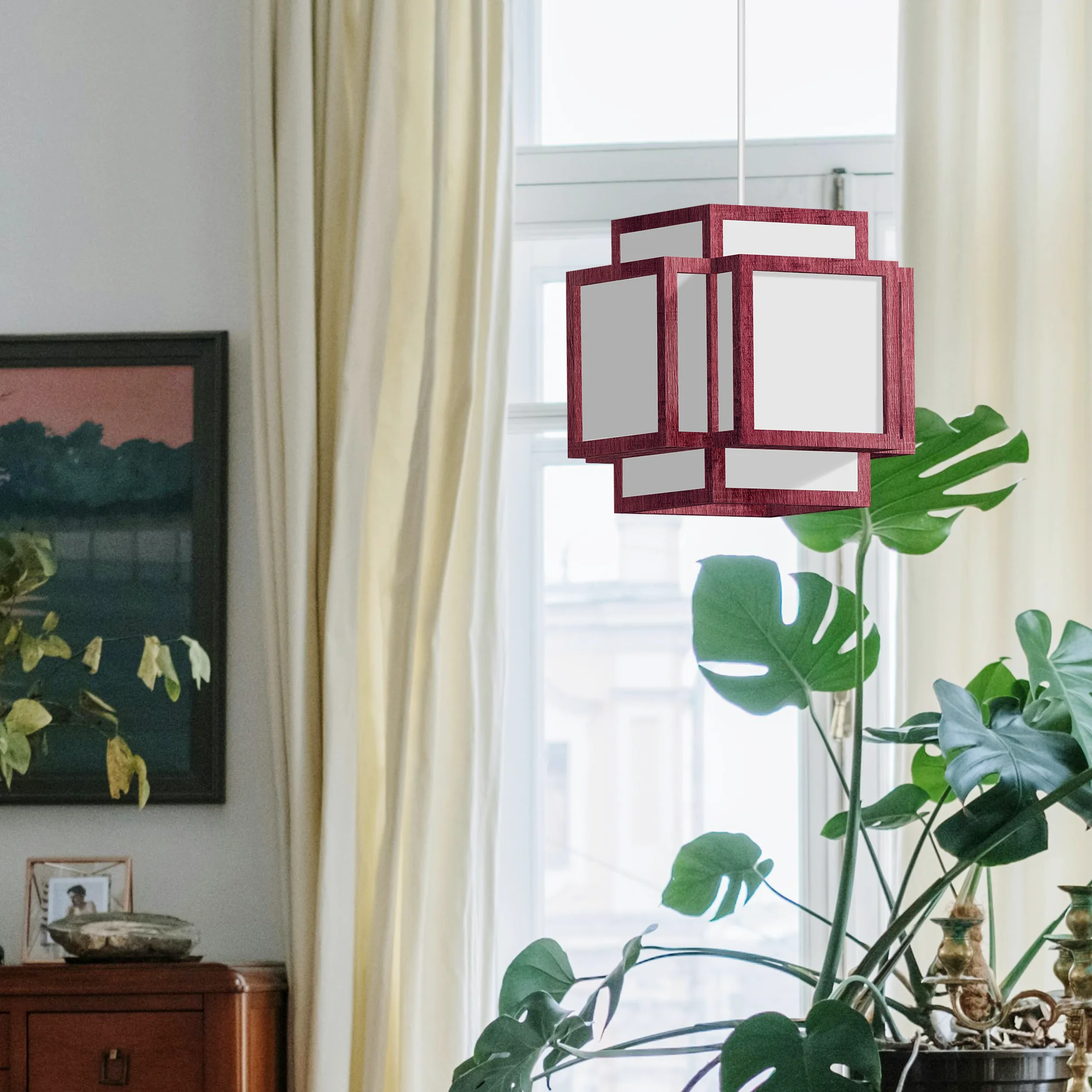 Abat-jour, luminaire en suspension, modèle Kirio pour décoration intérieure de grande qualité. Artisanat d'art.